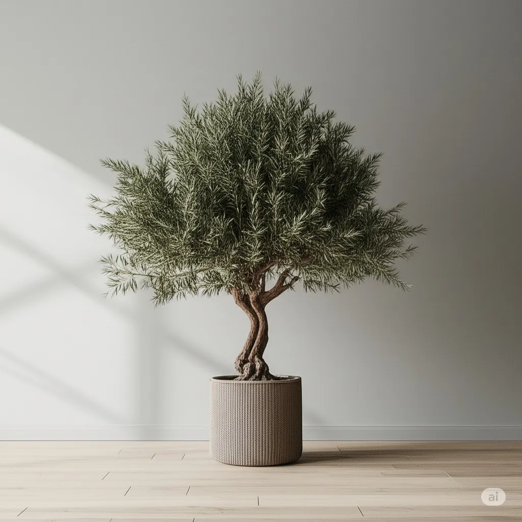 Eco-Friendly Artificial Olive Tree with Recycled Cotton Pot

